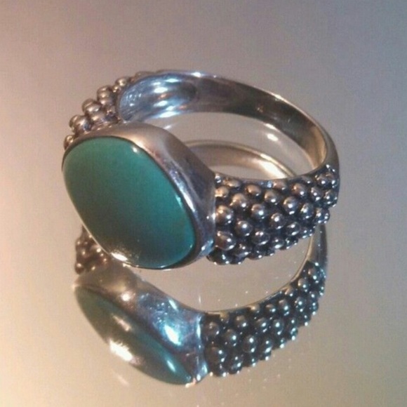 Jewelry - Sterling Silver real turquoise ring size 6.25